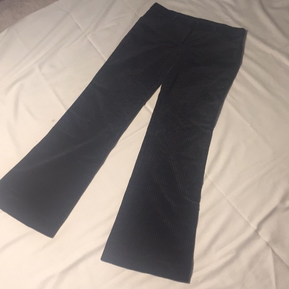 Theory Black velour pants with a white pinstripe - Picture 2 of 6